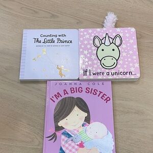 Kids Book Set - Pink, White, Green